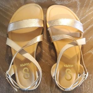 Shapen rose gold sandals